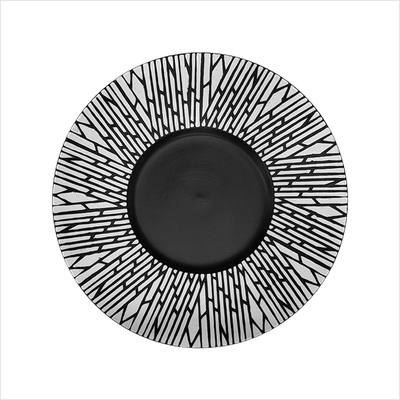 ../frankl24shop/WAKANDA_ - Teller - flach - 25 cm - rund - schwarz _ wei├ƒ_top